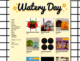 wateryday.storenvy.com screenshot