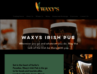 waxysirishpub.com.au screenshot