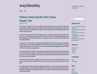way2healthy.wordpress.com screenshot