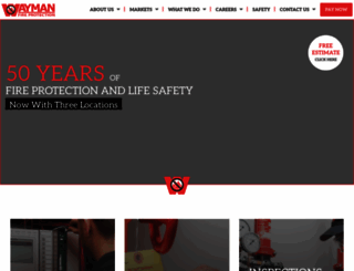 waymanfireprotection.com screenshot