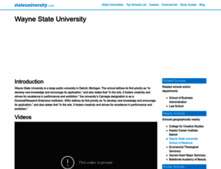wayne.stateuniversity.com screenshot