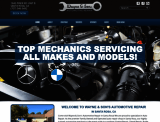 wayneandsonsautomotive.com screenshot