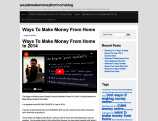 waystomakemoneyfromhomeblog.wordpress.com screenshot