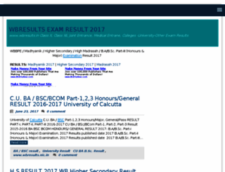 wbresults.in screenshot