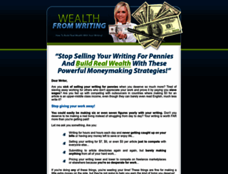 wealthfromwriting.com screenshot