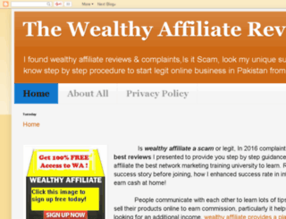 wealthyaffiliatecomplaints.blogspot.com screenshot