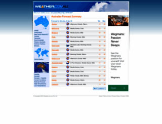weather.com.au screenshot