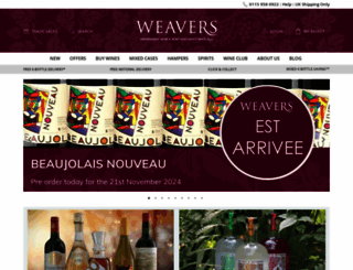 weaverswines.com screenshot