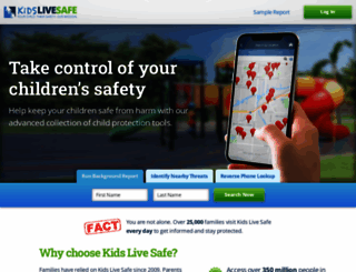 web.kidslivesafe.com screenshot