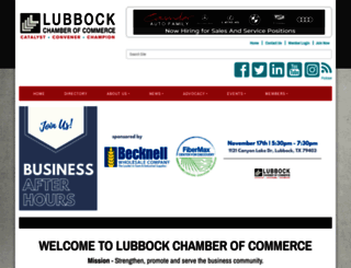 web.lubbockchamber.com screenshot