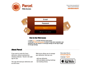 web.parcelapp.net screenshot