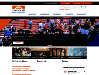 web.savannahstate.edu screenshot