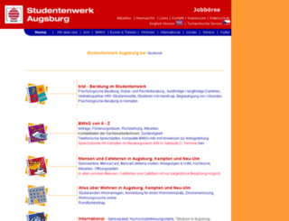 web.studentenwerk-augsburg.de screenshot