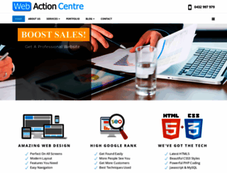 webactioncentre.com.au screenshot