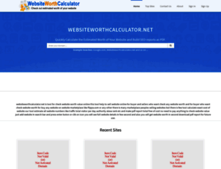 webadscalculator.com screenshot