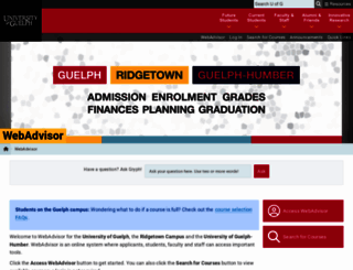 webadvisor.uoguelph.ca screenshot