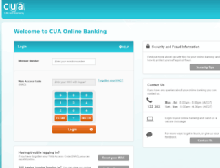 webbanker.cua.com.au screenshot