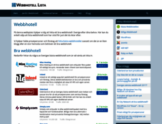 webbhotelllista.se screenshot