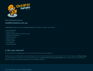 webbitsolutions.com.au screenshot