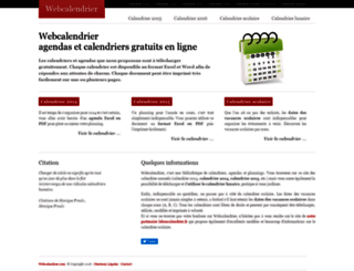 webcalendrier.fr screenshot