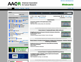 webcast.aacr.org screenshot