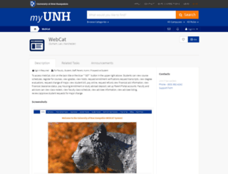 webcat.unh.edu screenshot
