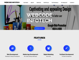 webcodeinfotech.co.in screenshot