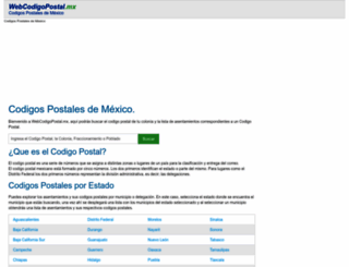 webcodigopostal.mx screenshot