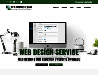 webcreativedesigns.com screenshot