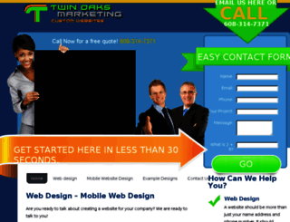 webdesign.twinoaksmarketing.com screenshot
