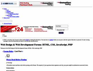 webdevforums.com screenshot
