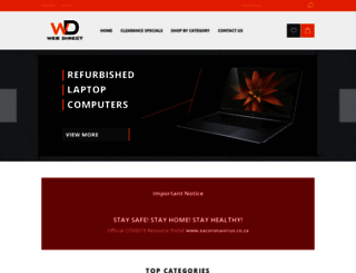 webdirect.co.za screenshot