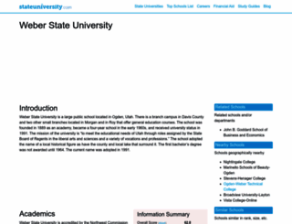 weber.stateuniversity.com screenshot
