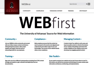 webfirst.uark.edu screenshot