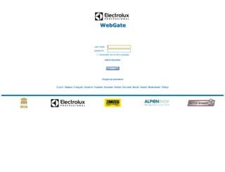 webgate.electrolux.com screenshot