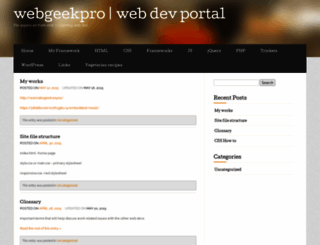 webgeekpro.wordpress.com screenshot