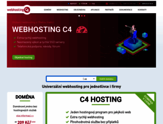 webhosting-c4.cz screenshot