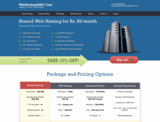 webhosting24by7.com screenshot