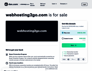 webhosting2go.com screenshot