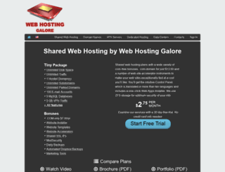 webhostinggalore.com screenshot