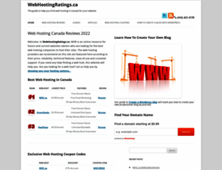 webhostingratings.ca screenshot