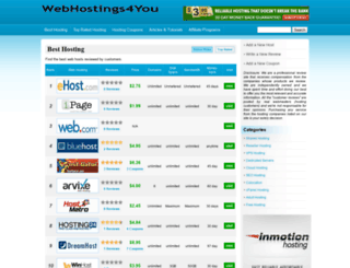 webhostings4you.com screenshot