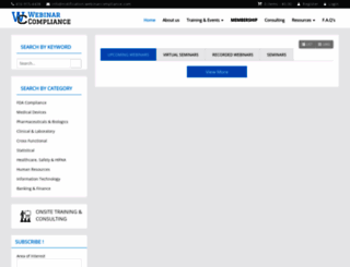 webinarcompliance.com screenshot