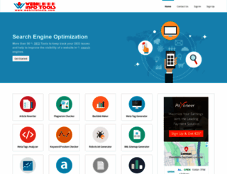 webinfotools.com screenshot