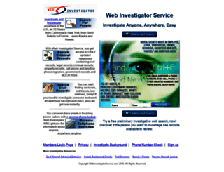 webinvestigatorservice.com screenshot