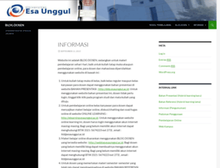weblog.esaunggul.ac.id screenshot
