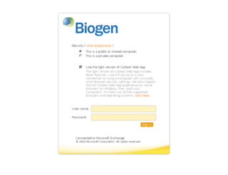 webmail.biogen.com screenshot