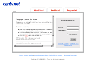 webmail.cantv.net screenshot