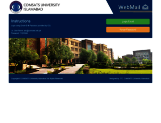 webmail.comsats.edu.pk screenshot
