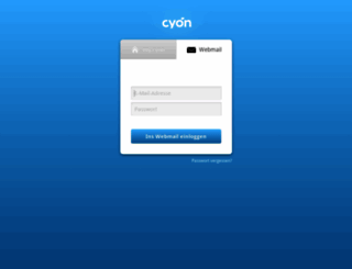 webmail.cyon.ch screenshot